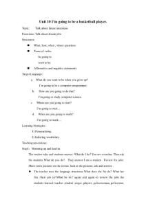 Unit 10 I’m going to be a basketball player教案