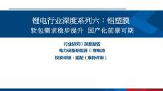 鋰電鋁塑膜行業(yè)研究：軟包需求穩(wěn)步提升，國產(chǎn)化前景可期