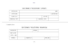 醫療器械生產高質量管理系統要求規范自查表
