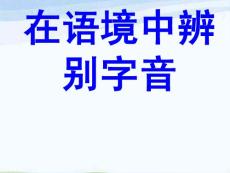 高考语文复习：在语境中辨别字音ppt课件