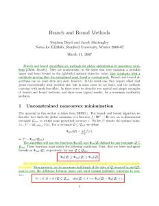Branch and bound methods
