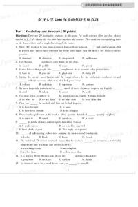 5[1].南開大學(xué)2006年基礎(chǔ)英語真題