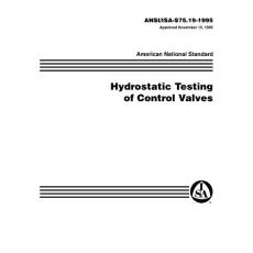 ANSI-ISA-S75.19-1995. Hydrostatic Testing of Control Valves