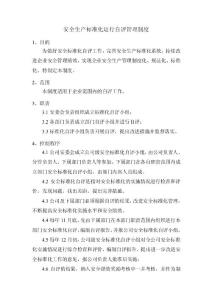 安全生產(chǎn)標(biāo)準(zhǔn)化運(yùn)行自評(píng)管理制度