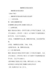 胸腰椎骨折临床路径
