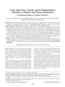 322 - Cruickshank Aortic PWV mortality diab 2002