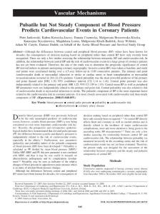 Pulsatile BP predict Cardio Events in Cornory Patients  Aort