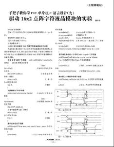 手把手教你学PIC单片机C语言设计（九）  驱动16x2点阵字符液晶模块的实验