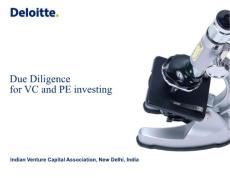 Due Diligence for VC and PE ... - India Venture Capital Association