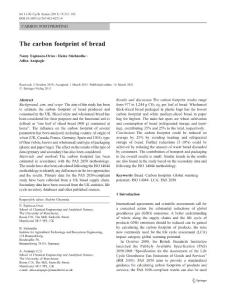 The carbon footprint of bread