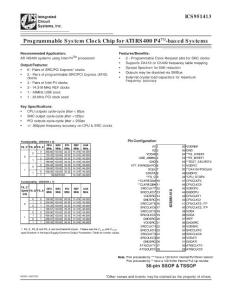 ICS951413 DATASHEET