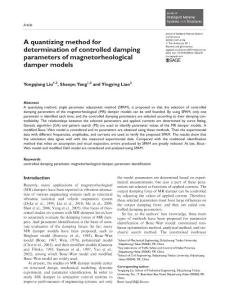 A quantizing method for determination of controlled damping parameters of magnetorheological damper models