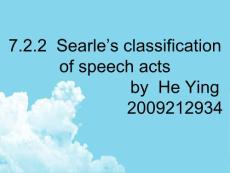 Searle’s classification of speech acts