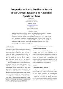 澳洲體育綜述——修改的論文