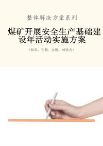 煤礦開展安全生產基礎建設年活動實施方案范本