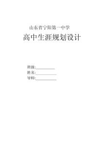 高中生涯規(guī)劃設(shè)計(jì)表