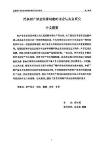 （诉讼法学专业优秀论文）民事财产保全担保制度的理论与实务研究