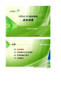 u9標準培訓課件-成本-成本核算流程(精)