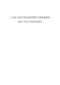 1萬噸秸稈項目可行性報告