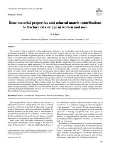 Bone material properties and mineral matrix contributions to fracture risk or age in women and men