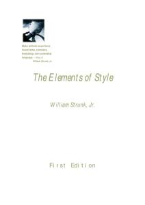 The elements of style