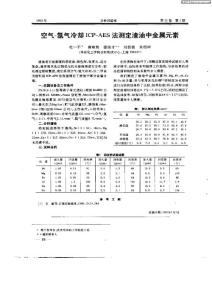 空气—氩气冷却ICP—AES法测定渣油中金属元素