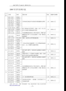 2009年全年培訓(xùn)計(jì)劃