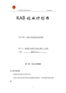 老年服务公司KAB创业计划书