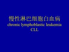 慢性淋巴细胞白血病cllppt课件