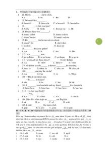 人教版英語(yǔ)七年級(jí)上冊(cè)期末試卷