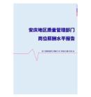 2022年安庆地区质量管理部门岗位薪酬水平报告