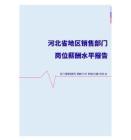 2022年河北省地区销售部门岗位薪酬水平报告