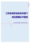 2022年江苏省地区信息技术部门岗位薪酬水平报告