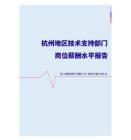 2022年杭州地区技术支持部门岗位薪酬水平报告