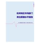 2022年杭州地區市場部門崗位薪酬水平報告