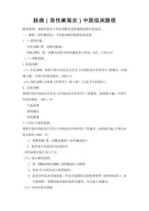 肠痈临床路径