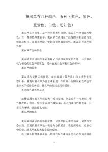薰衣草有几种颜色，五种（蓝色、紫色、蓝紫色、白色、粉红色）