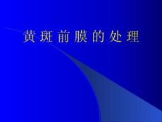 黄斑前膜的处理ppt课件
