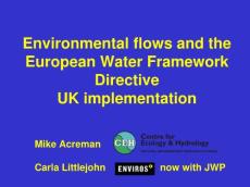 Environmental flows and the European Water Framework
