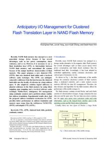 Anticipatory IO Management for Clustered Flash Translation Layer in NAND Flash Memory