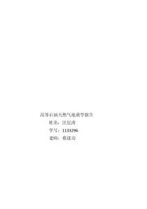 石油地質學報告