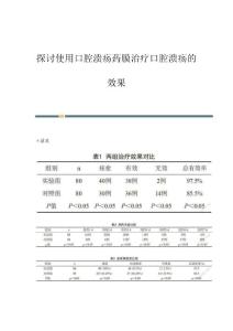 探讨使用口腔溃疡药膜治疗口腔溃疡的效果
