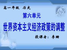 【湖南師大附中內部資料】高一歷史必修2課件：第19課戰后資本主義的新變化(新人教版)