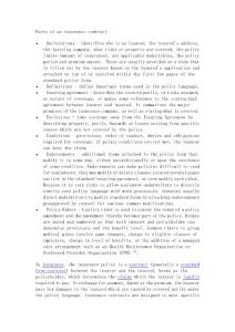 Parts of an insurance contract