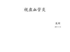 《视盘血管炎》PPT课件