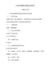 下肢动脉栓塞临床路径