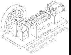 单缸卧式蒸汽机模型制作图纸