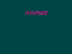 内科肺结核