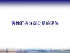 慢性肝炎分级分期的评估