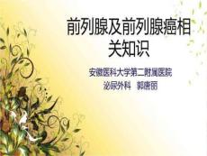前列腺及前列腺癌相关知识